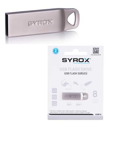Syrox Metal  UM8 8 GB / Usb 2.0 FLASH BELLEK