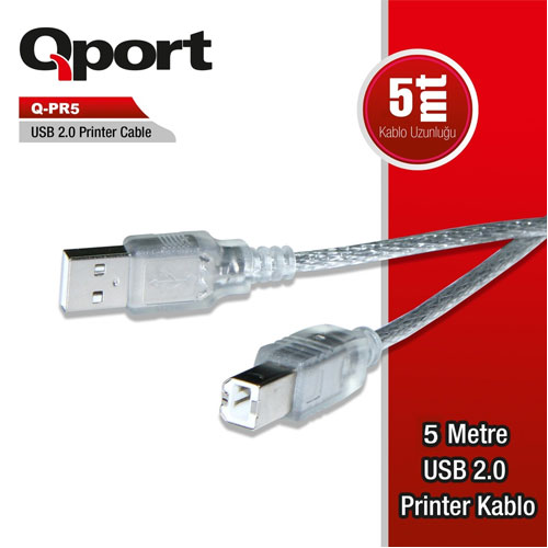 QPORT 5M QPR5 USB 2.0 PRİNTER KABLO